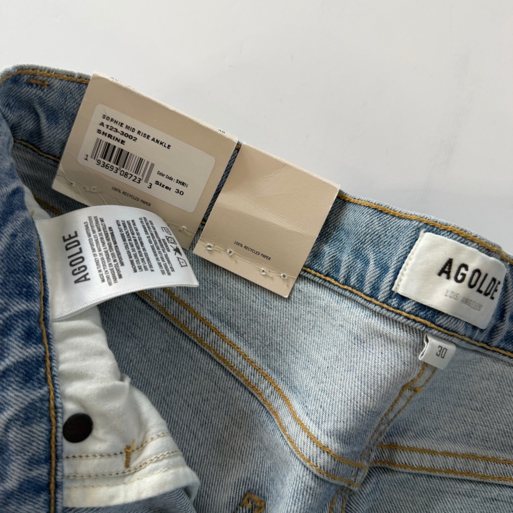 Agolde Evereve Jeans Womens 30 Sophie Skinny Shrine Distressed Wash New - Picture 5 of 11